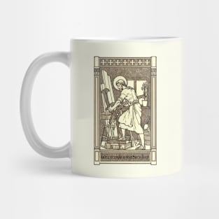 Saint Joseph the Worker Woodblock Print Mug